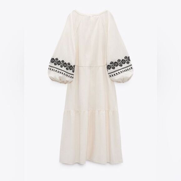 ZARA BOHO EMBROIDERED SHIRT DRESS‎ - Picture 11 of 13